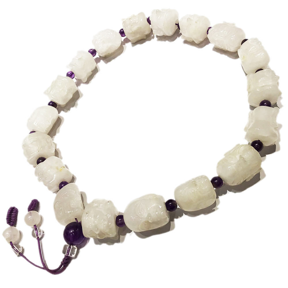 十八羅漢{雕刻}白玉提珠【十方】129410