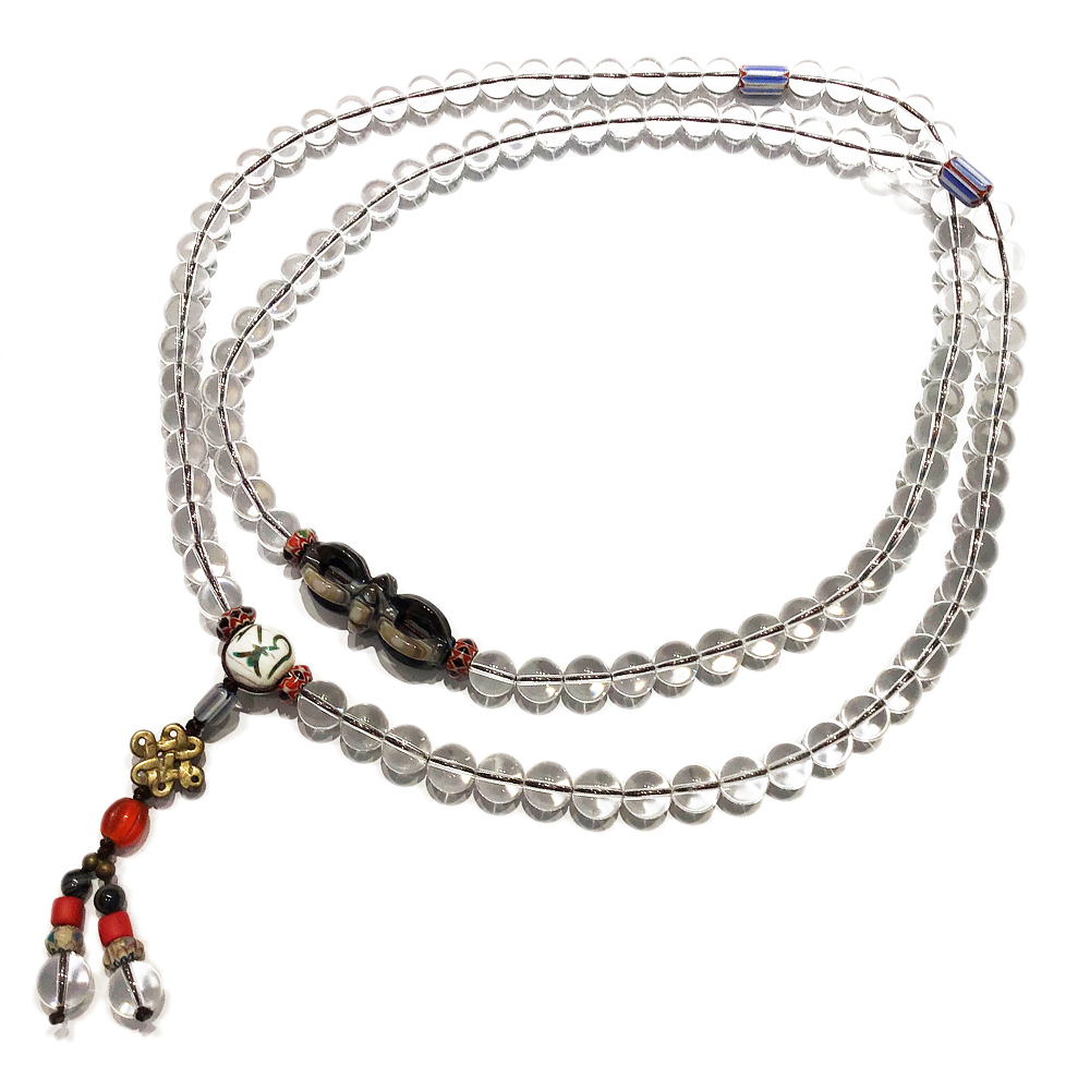 金剛杵&水晶108念珠10mm【十方】128461