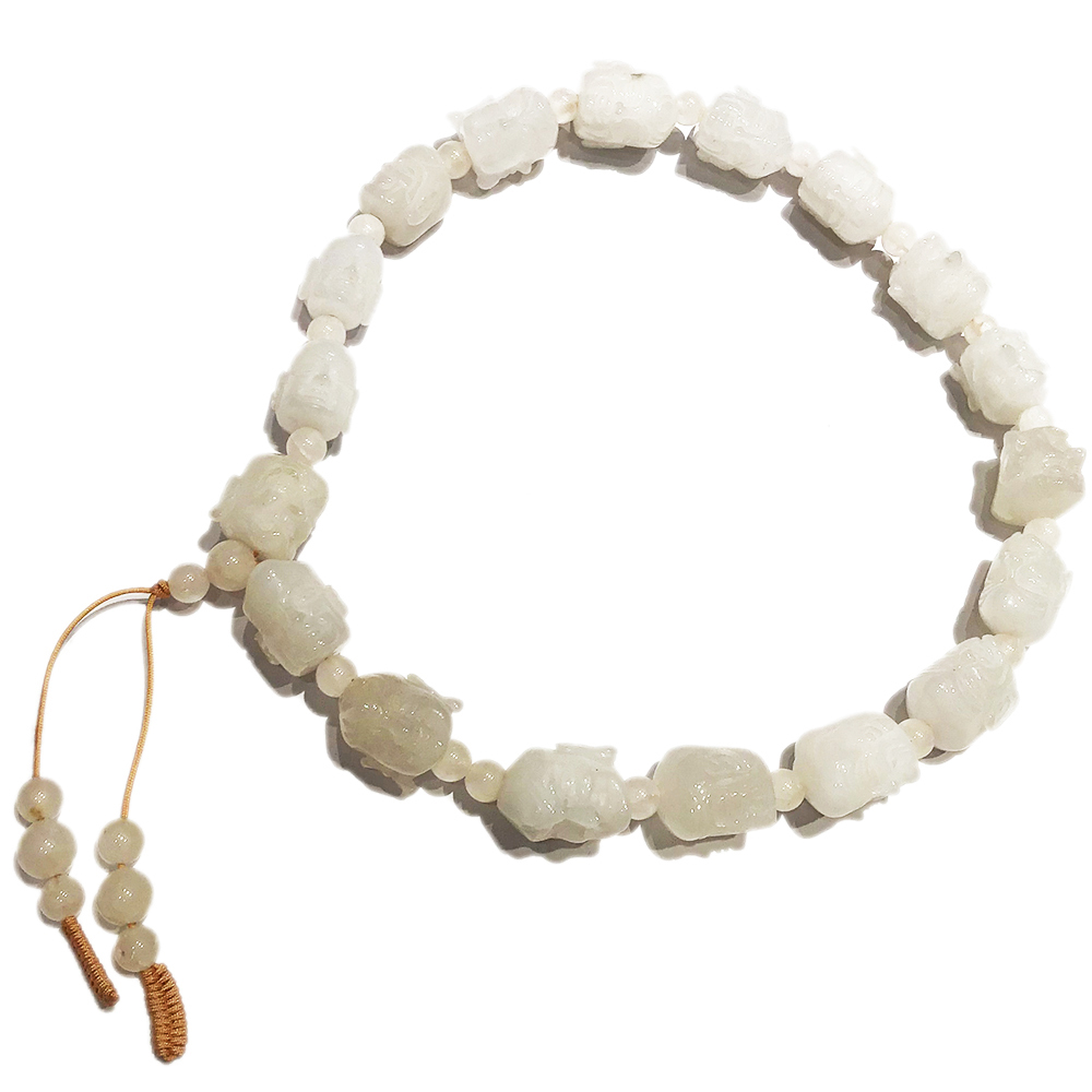 十八羅漢{雕刻}白玉提珠【十方】129958