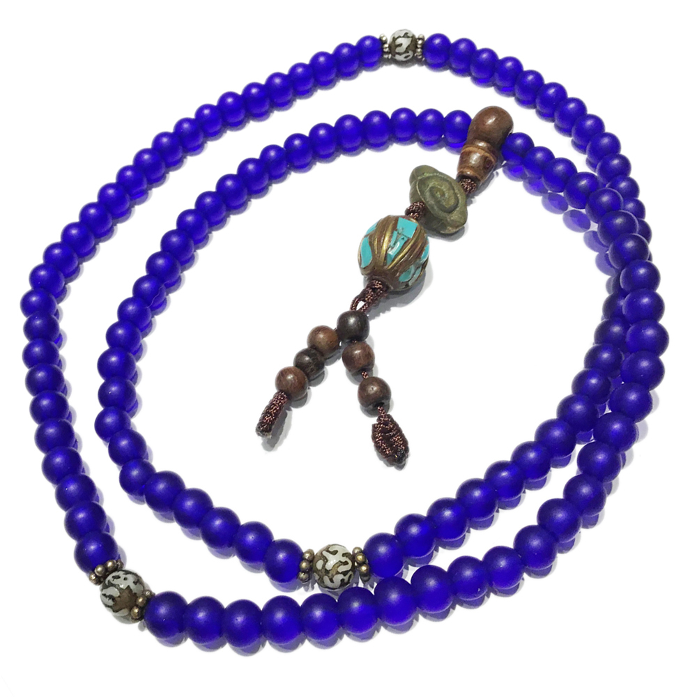 金剛杵&西藏藍琉璃108念珠6mm【十方】131308