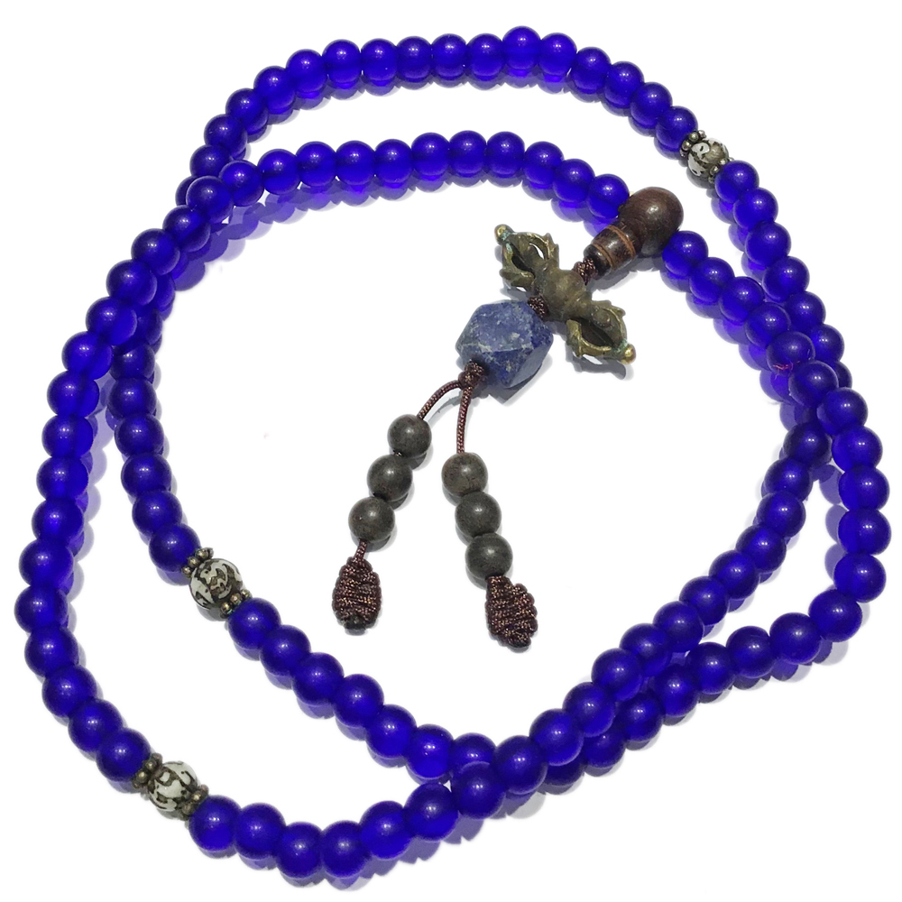 金剛杵&西藏藍琉璃108念珠6mm【十方】131307