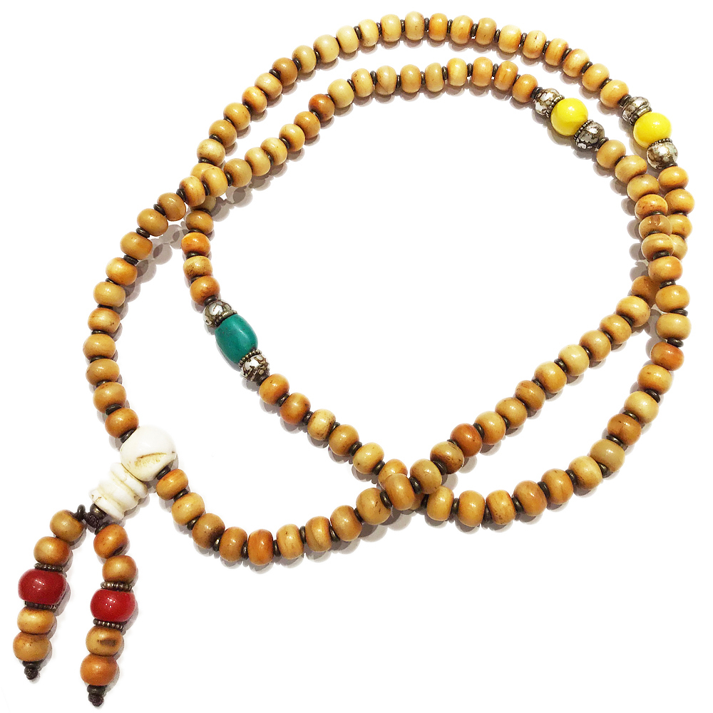 藏式古羊角108念珠7*9mm【十方】131109