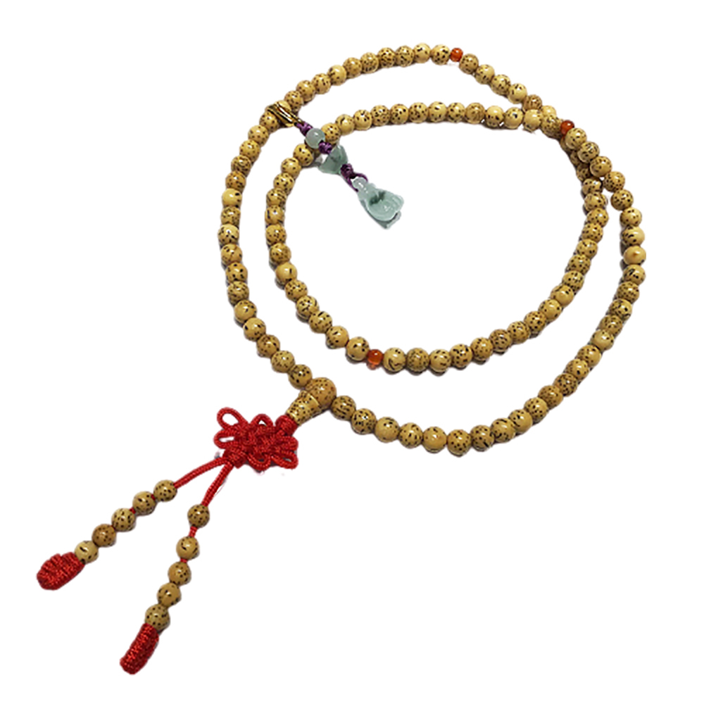 玉佛手念珠夾+星月菩提108念珠6mm【十方】134554