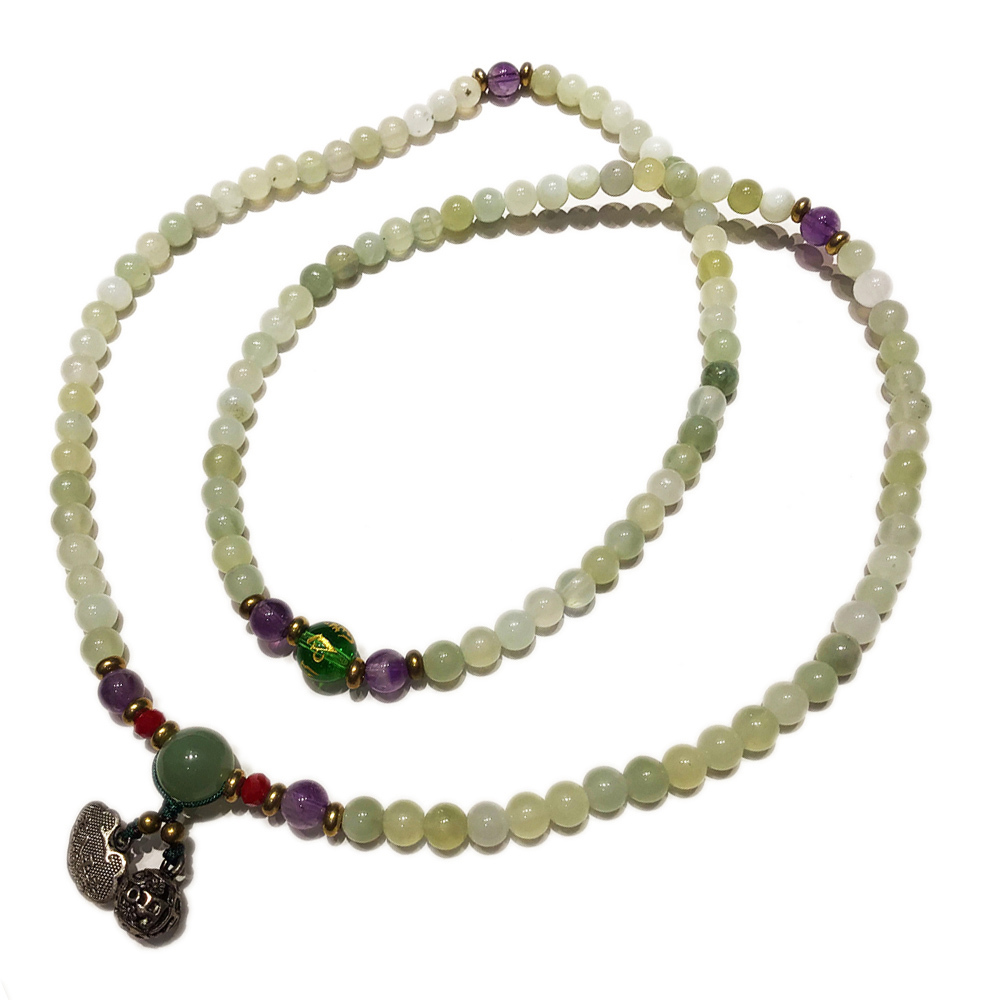 新疆玉108念珠6mm【十方】134421