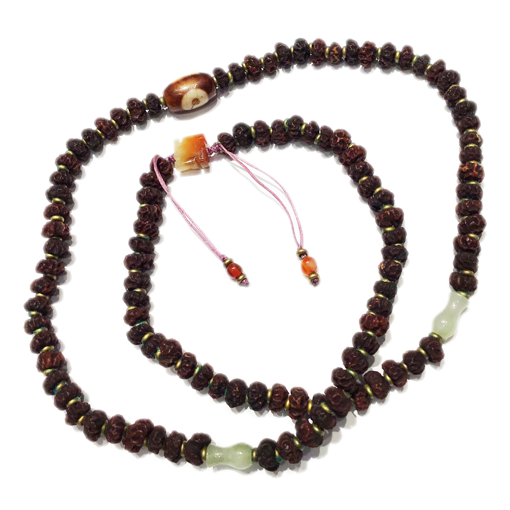 天珠+蓮花菩提子108念珠4*6mm【十方】135315