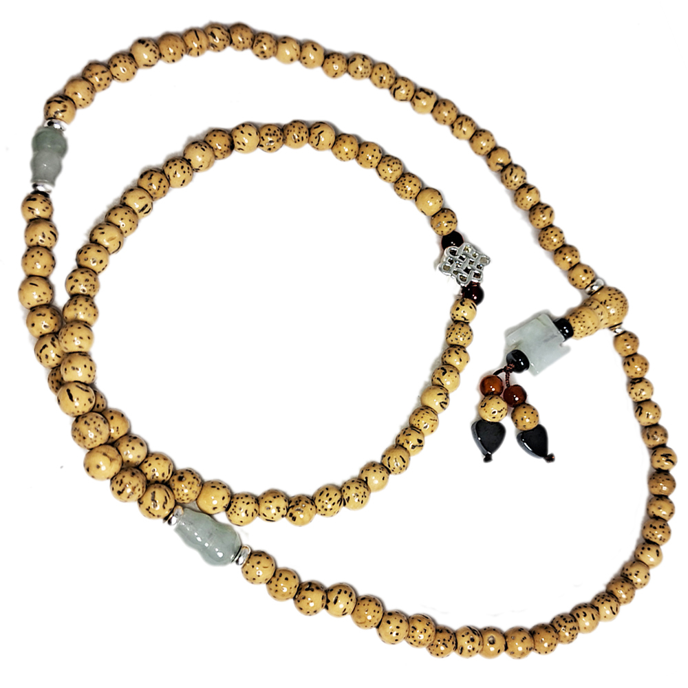 平安扣{玉}+星月菩提108念珠5mm【十方】136021