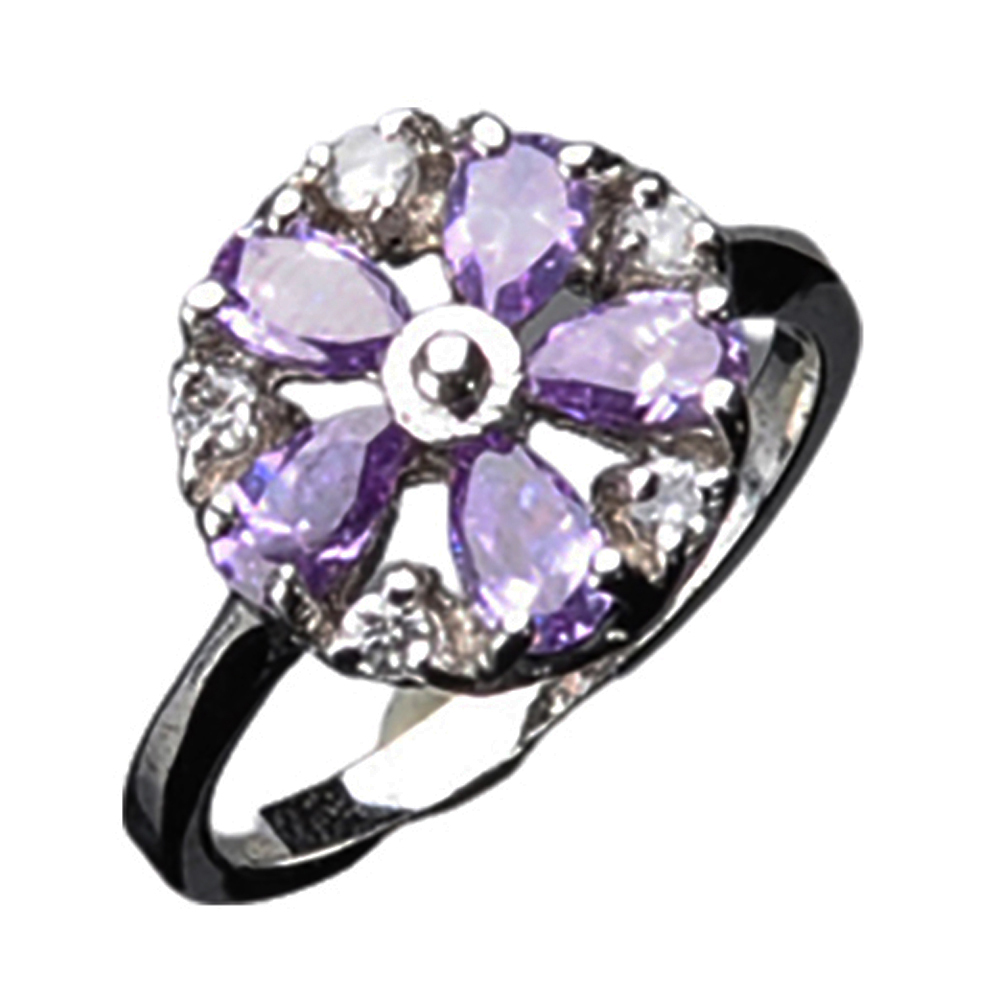 紫晶{鑲鑽}戒只 16 mm【十方】136280