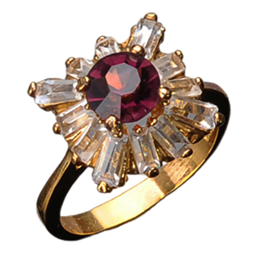 紅寶石{鑲鑽}戒只 18mm【十方】136282