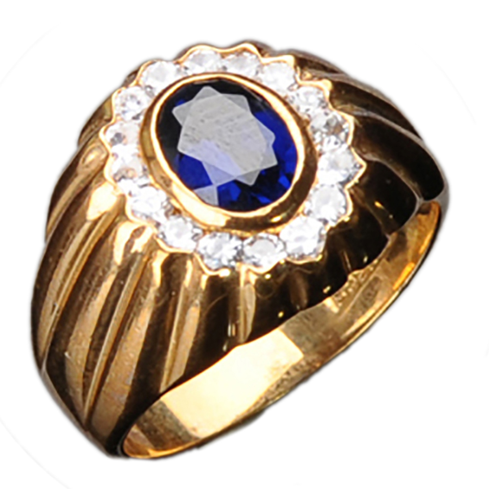 藍寶石{招財}戒只 18mm【十方】136313