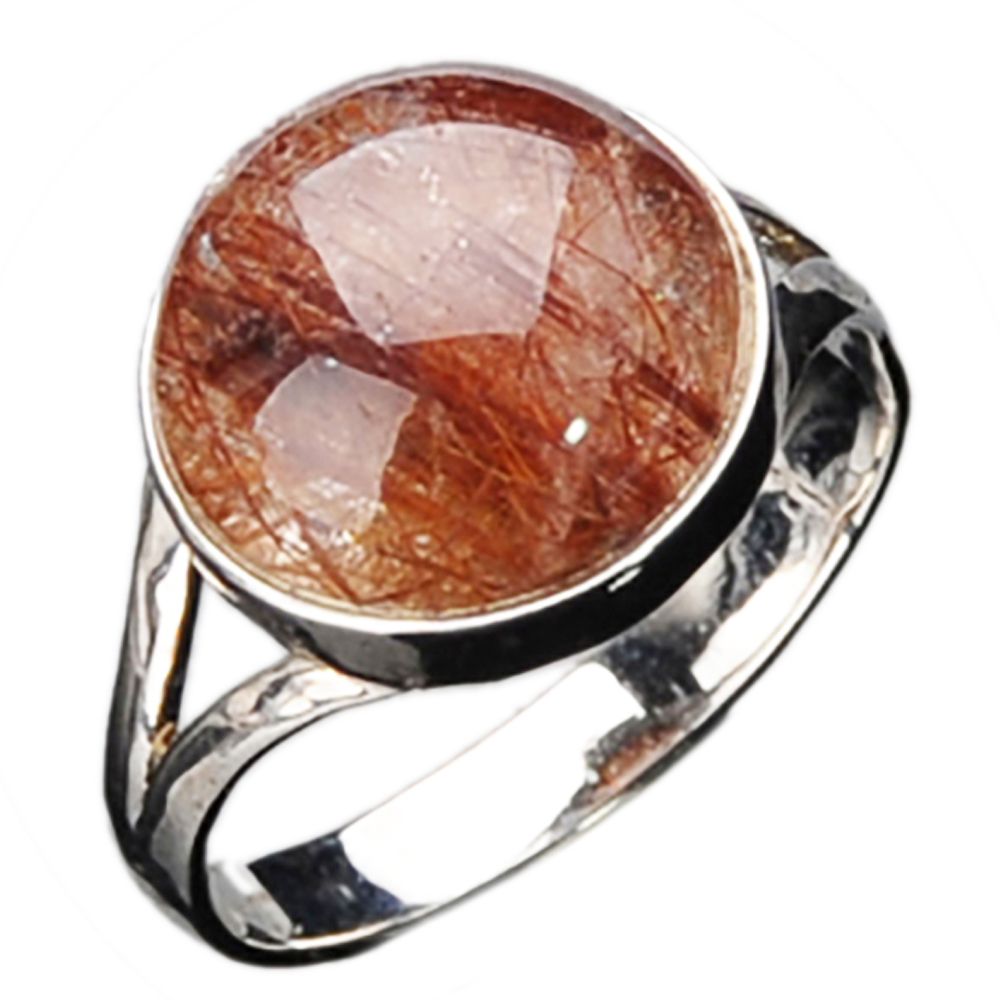 紅兔髮晶{水晶}戒指【十方】136316