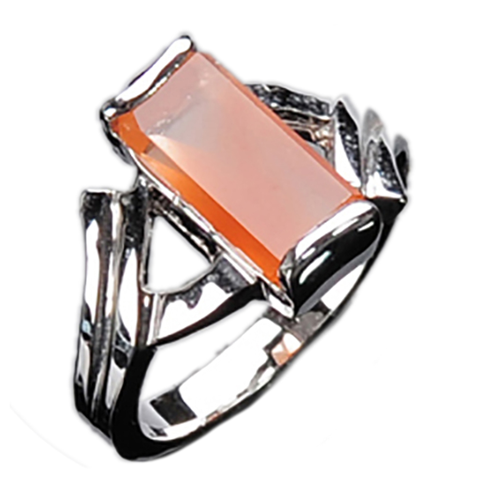 紅兔毛髮晶戒指17 mm【十方】136386