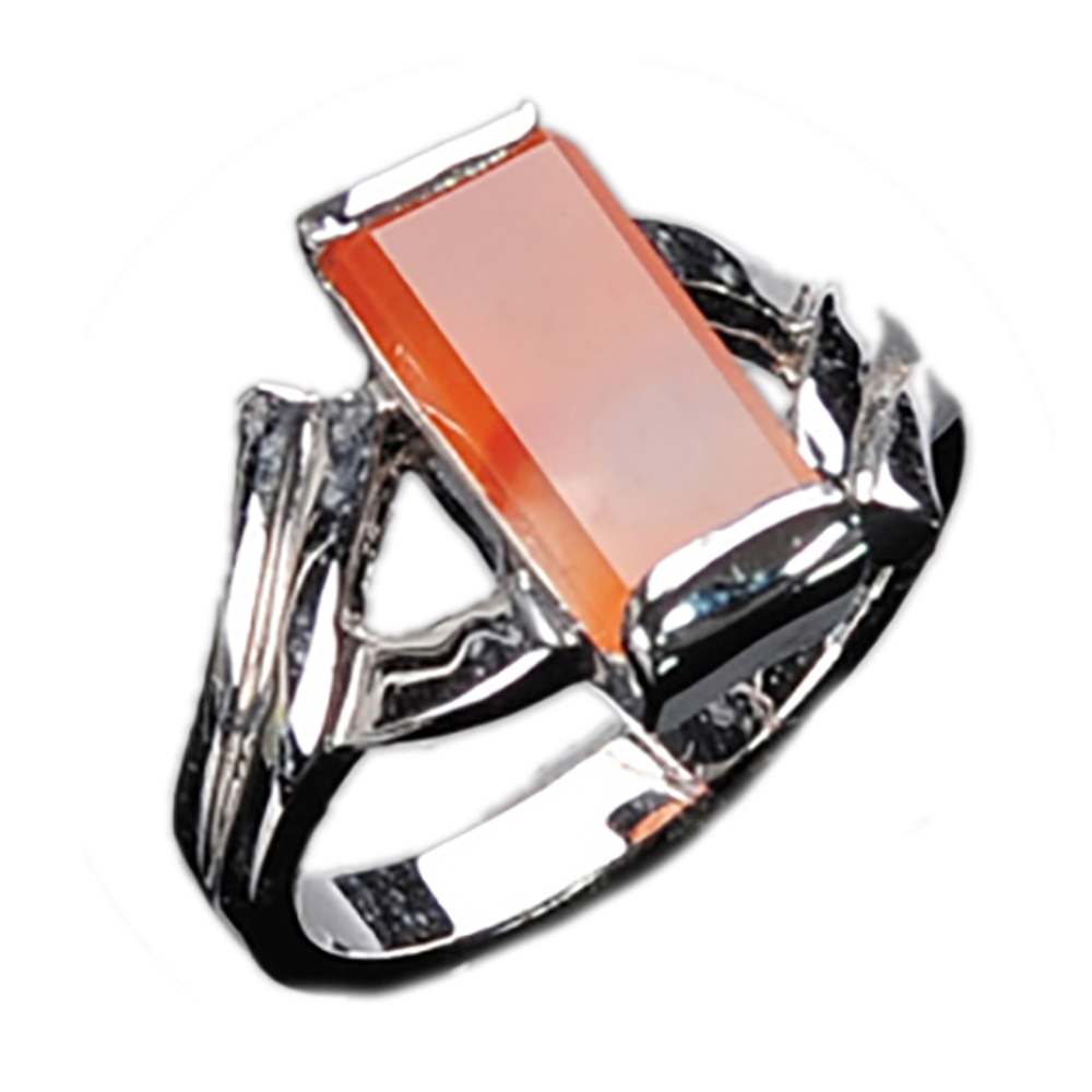 紅兔毛髮晶戒指17 mm【十方】136389