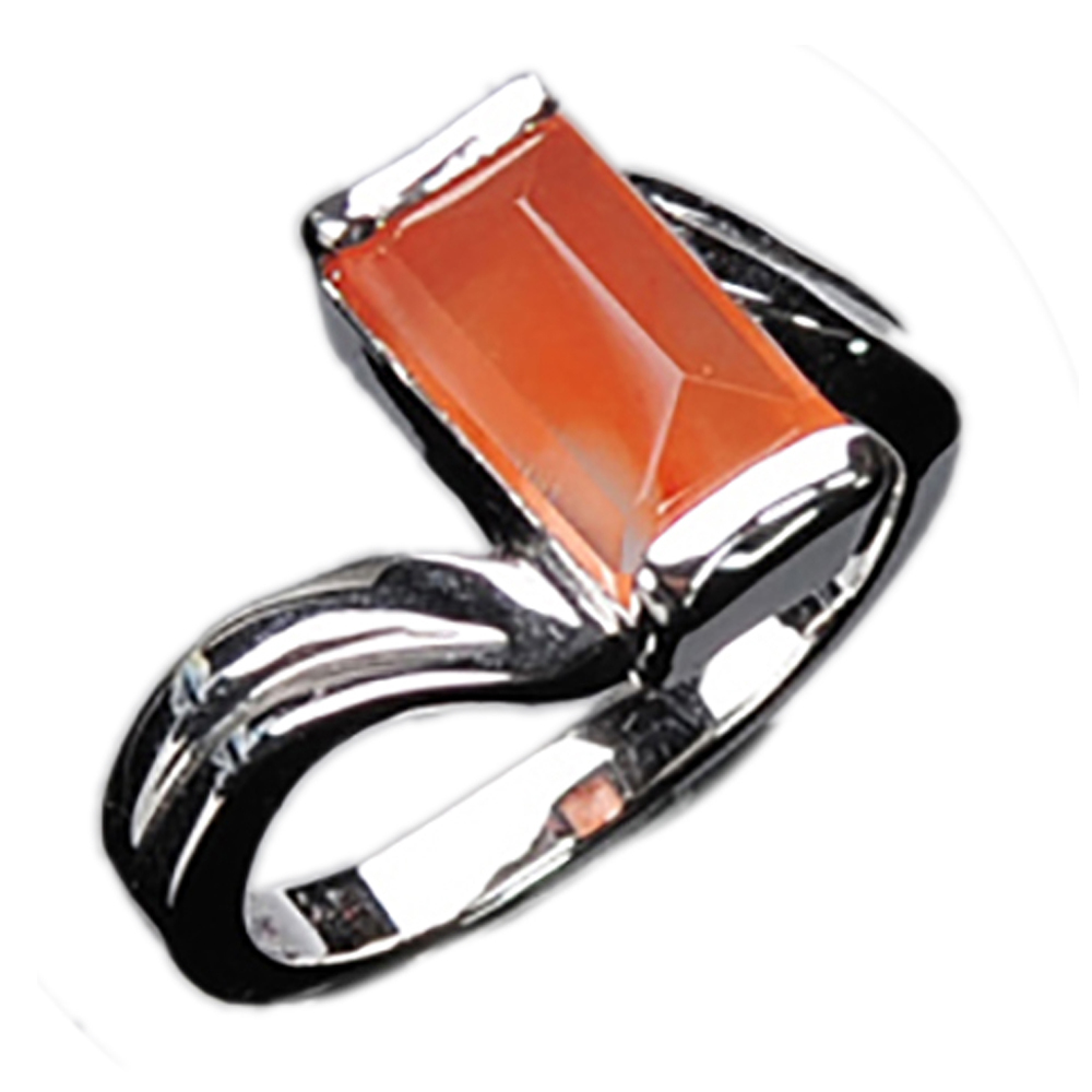 紅兔毛髮晶戒指17 .5mm【十方】136392