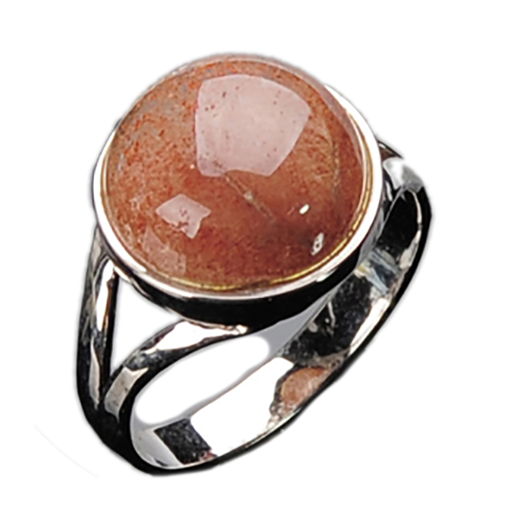 紅兔毛髮晶戒指17 mm【十方】136390