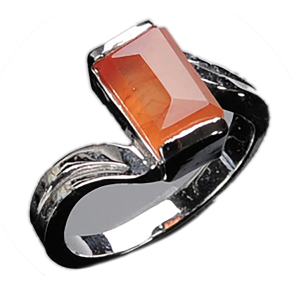 紅兔毛髮晶戒指16 mm【十方】136405