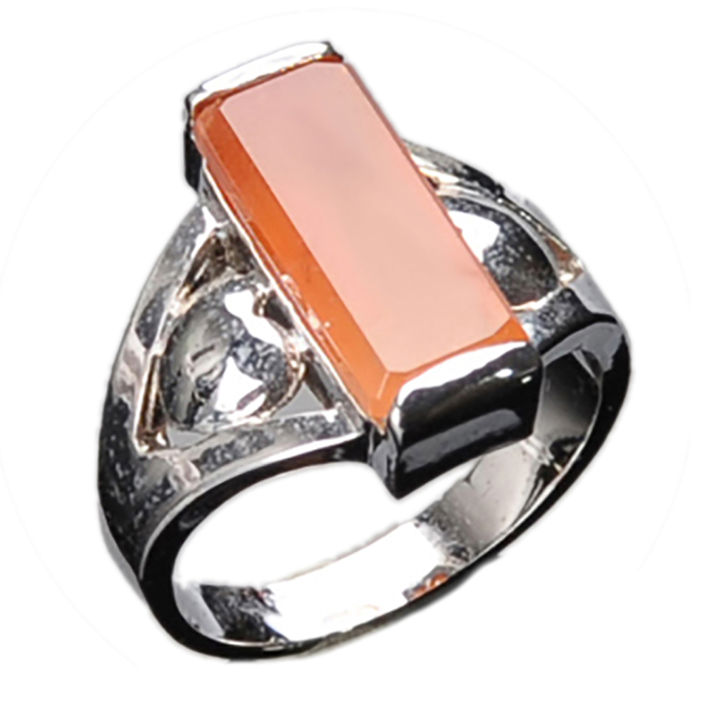 紅兔毛髮晶戒指17.5 mm【十方】136334