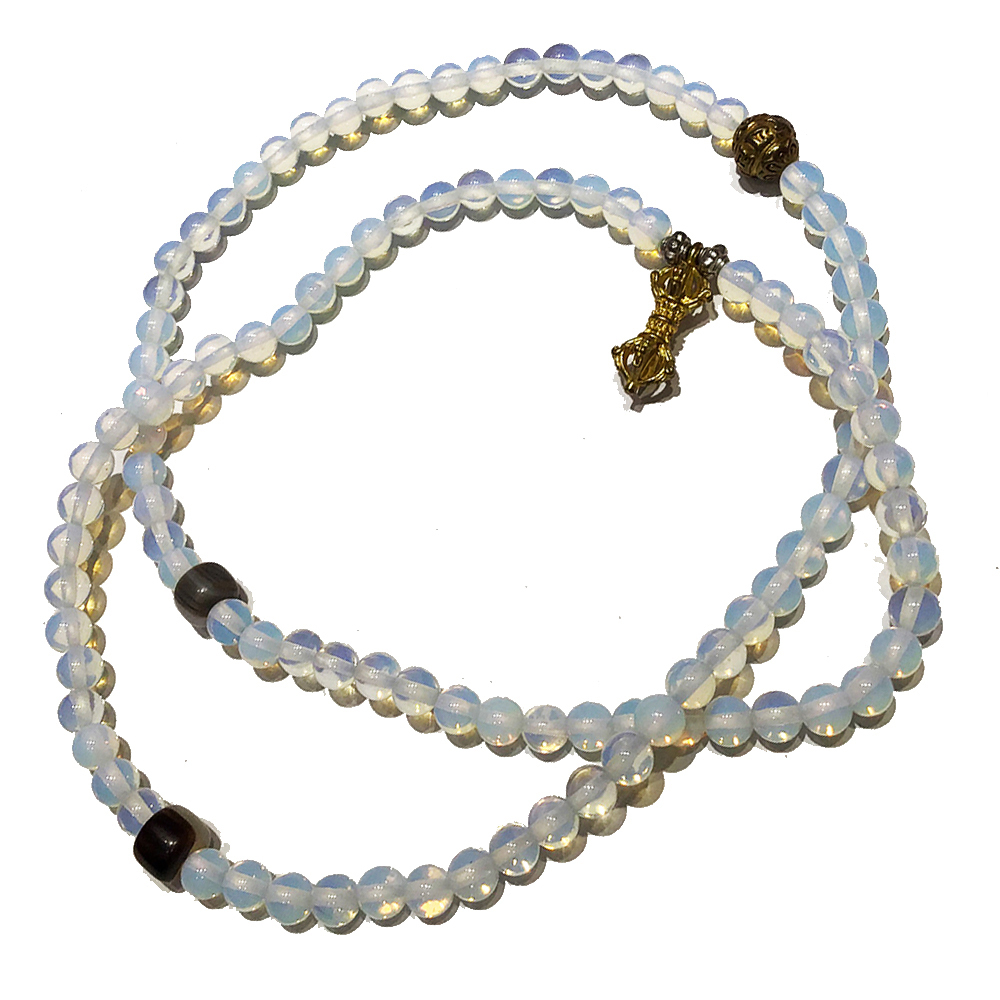 金剛杵+蛋白石108念珠6mm【十方】136754