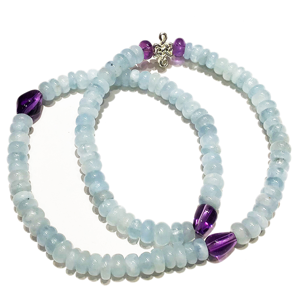 吉祥結(銅鎏銀)天河石108念珠3*6mm【十方】136547