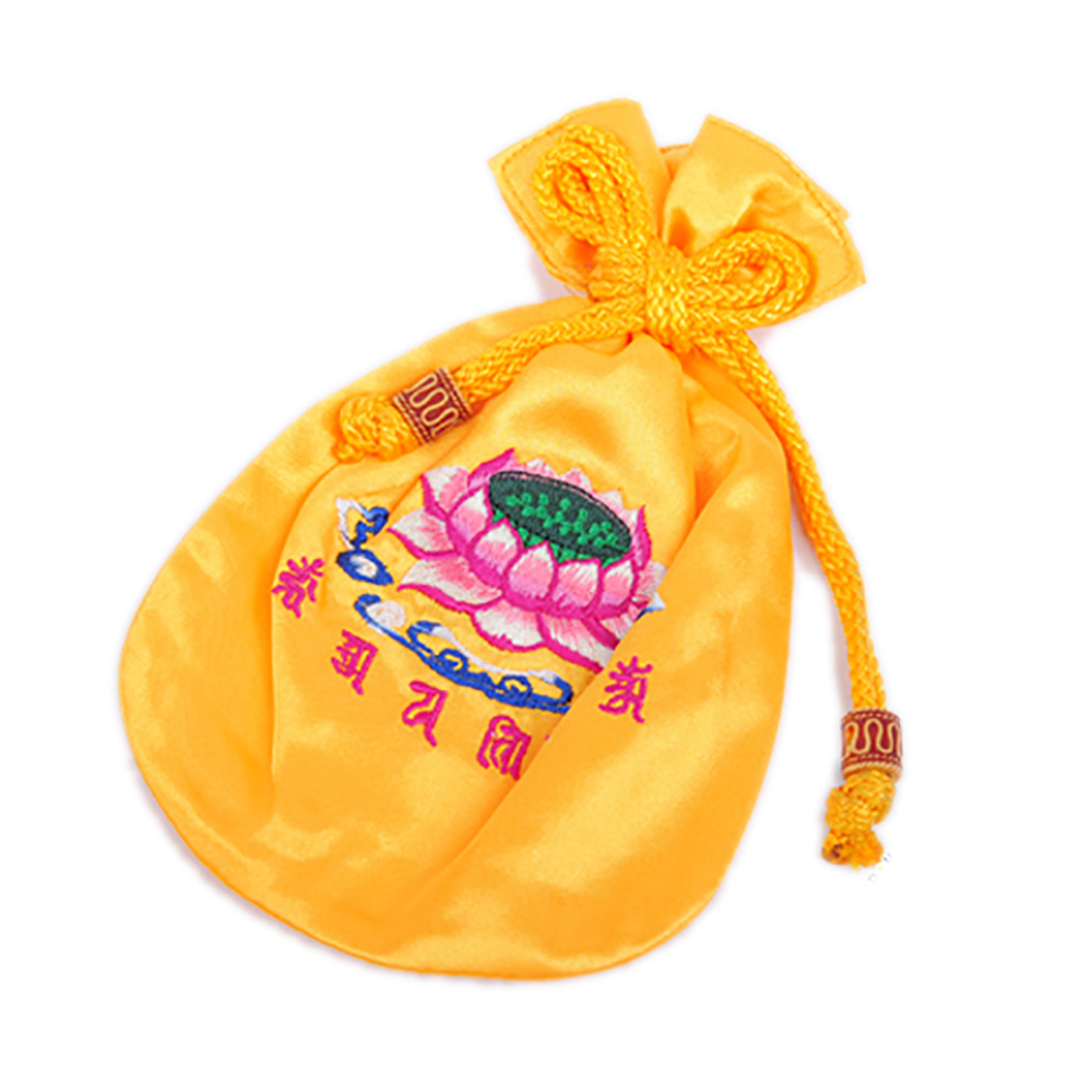 蓮花+六字真言念珠袋Y【十方】136707