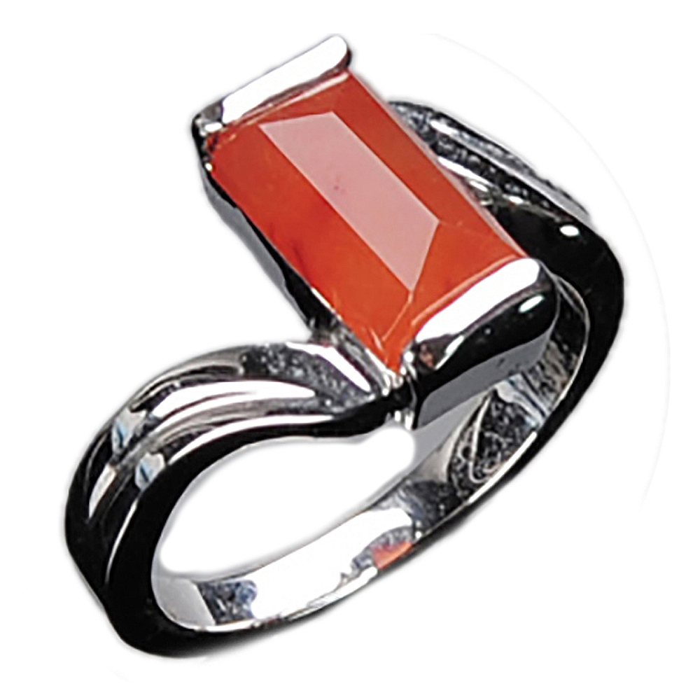 紅兔毛髮晶戒只 18mm【十方】136394