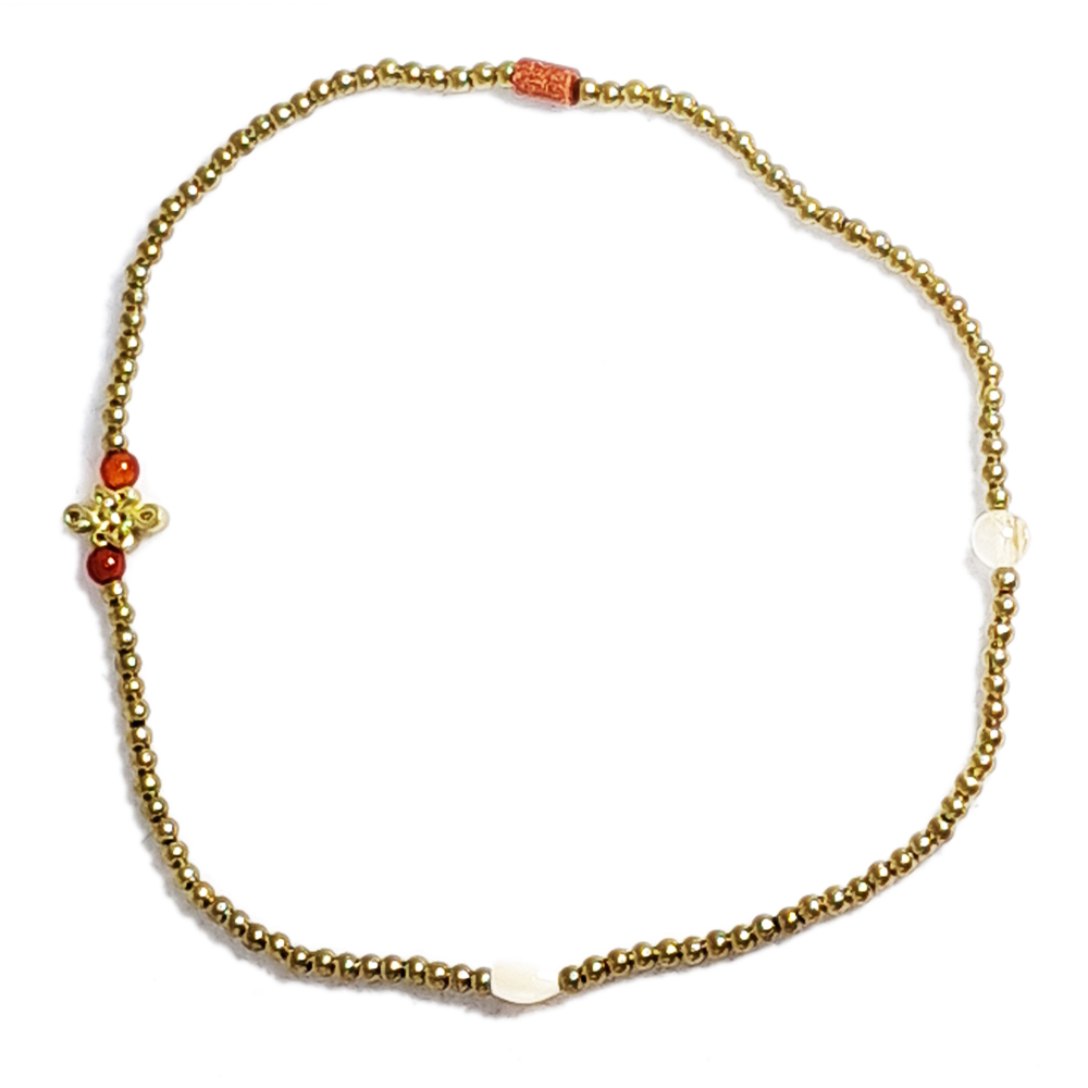 吉祥結+金銅108念珠3mm【十方】137583