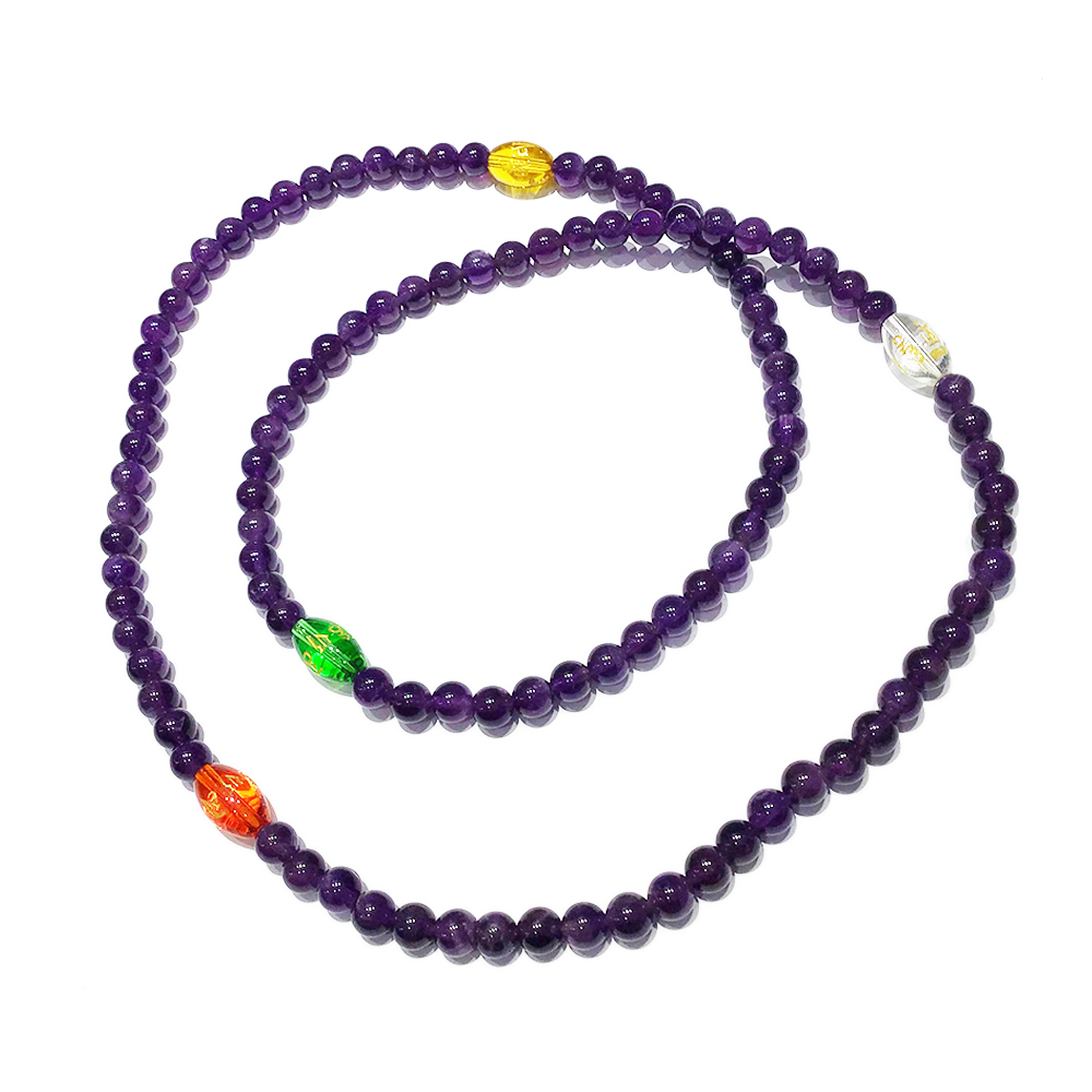 六字真言+紫晶108念珠6mm【十方】137574