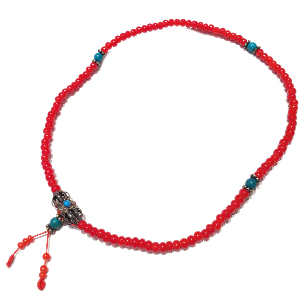 金剛杵{純銀}+琉璃108念珠4*3mm【十方】139044