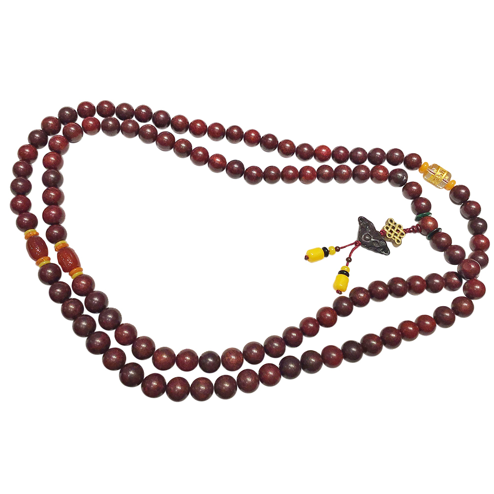 六字真言+紫檀108念珠15mm【十方】139431