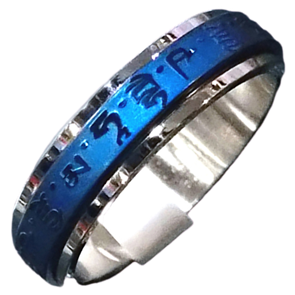 藥師佛心咒轉運鋼戒12# 【十方】138890