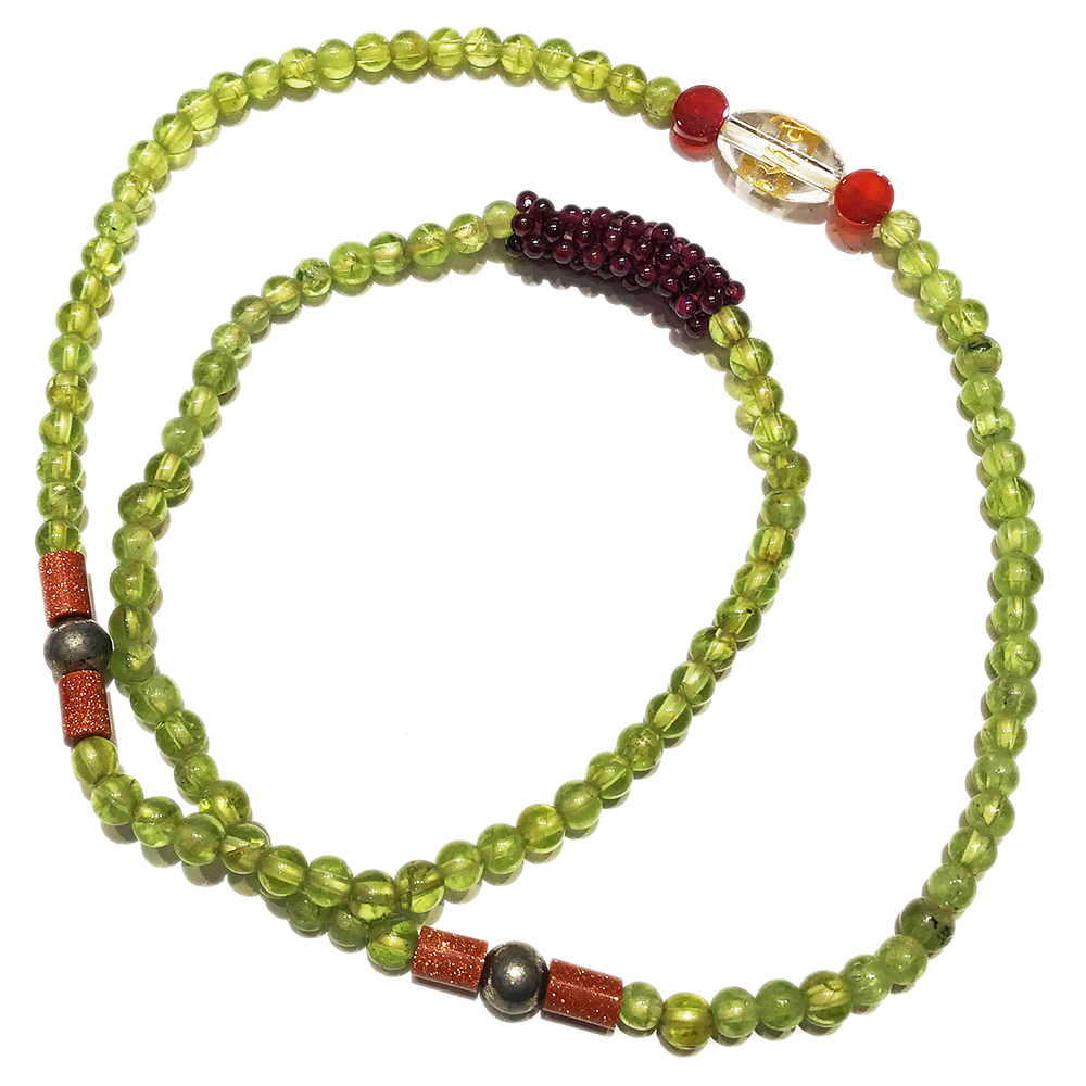 紅石榴石+橄欖石108念珠4mm【十方】139093
