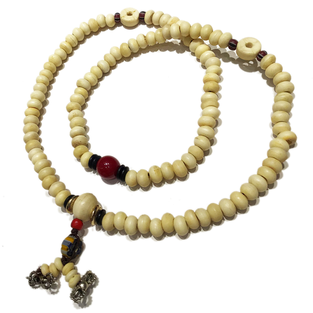 紅蜜納+椰殼108念珠9*6mm【十方】141081