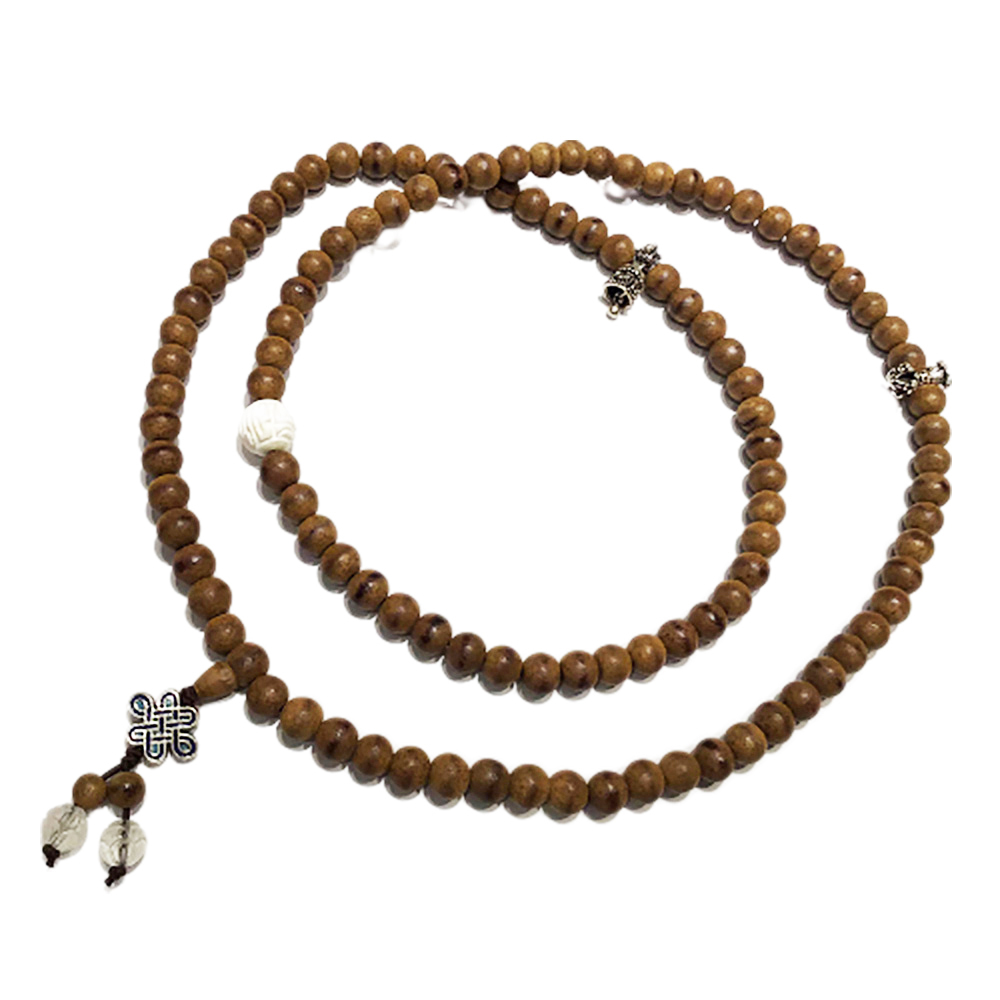 金剛鈴杵{925純銀}&沉香木108念珠8mm【十方】141178