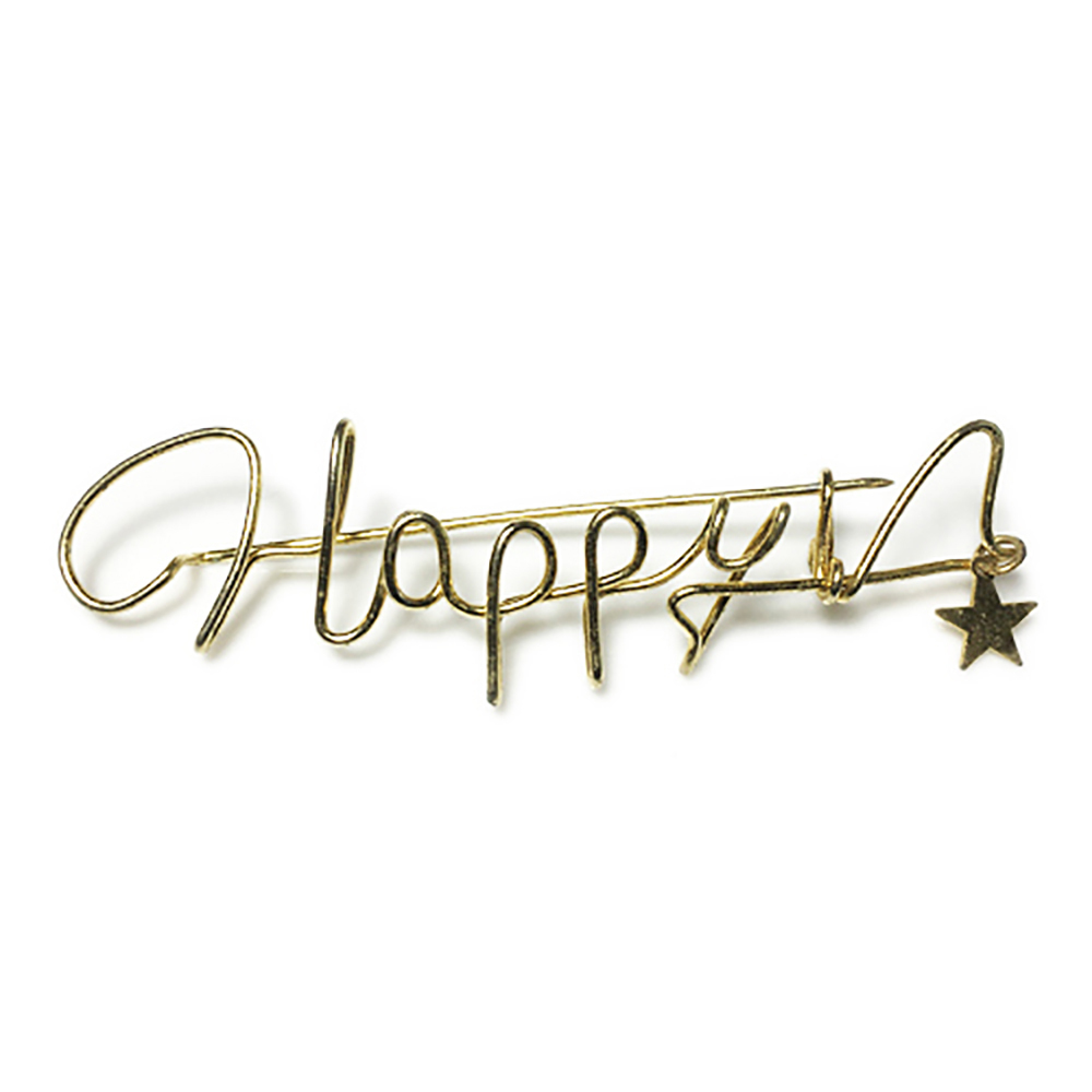happy 銅別針 7*2 公分【十方】144176
