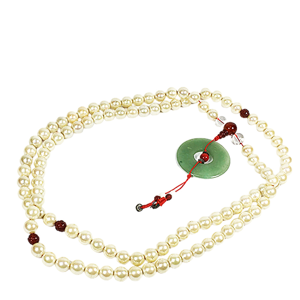 平安扣+珍珠108念珠12mm【十方】143640