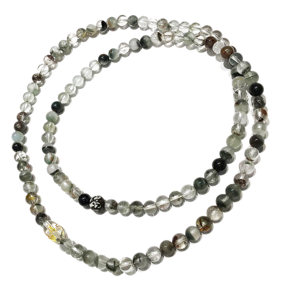 六字真言+綠幽靈水晶108念珠7 mm【十方】145487