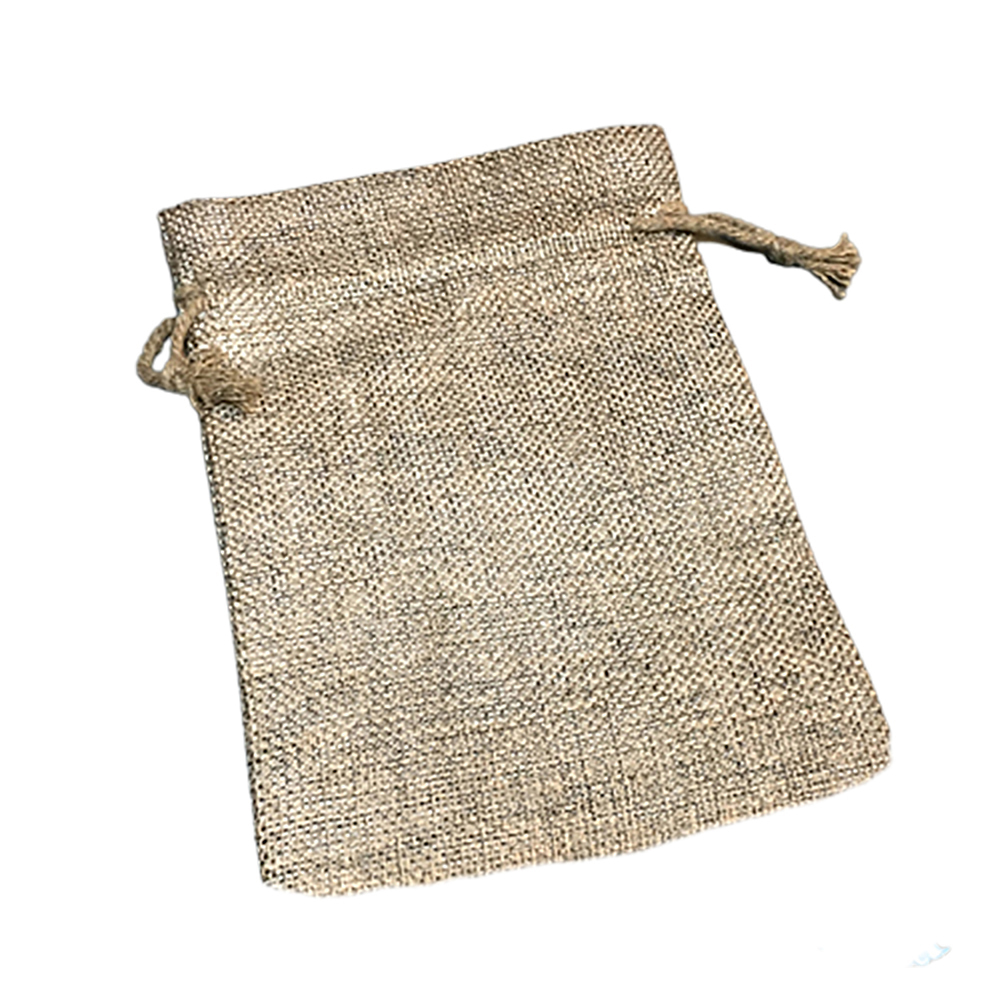 古樸風麻布束口袋16*11公分【十方】146123