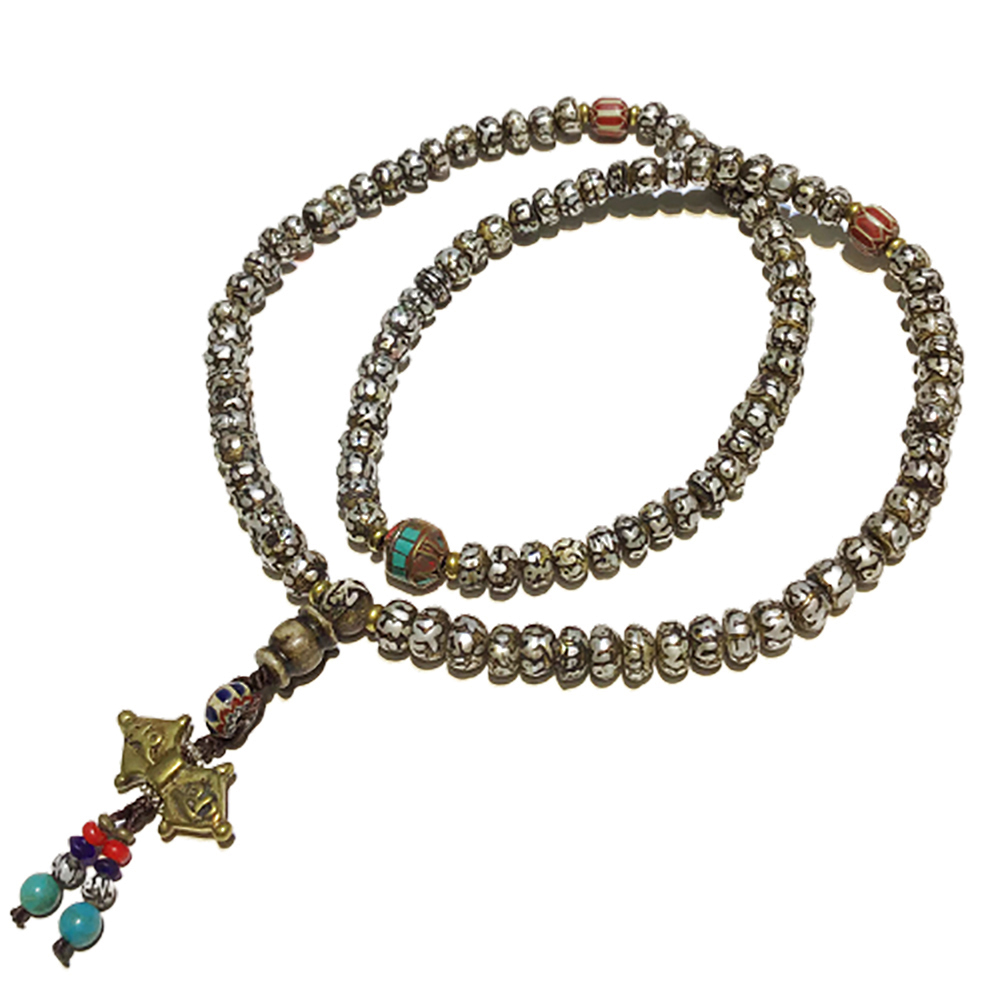 金剛杵+六字真言珍珠108念珠 9mm【十方】147760