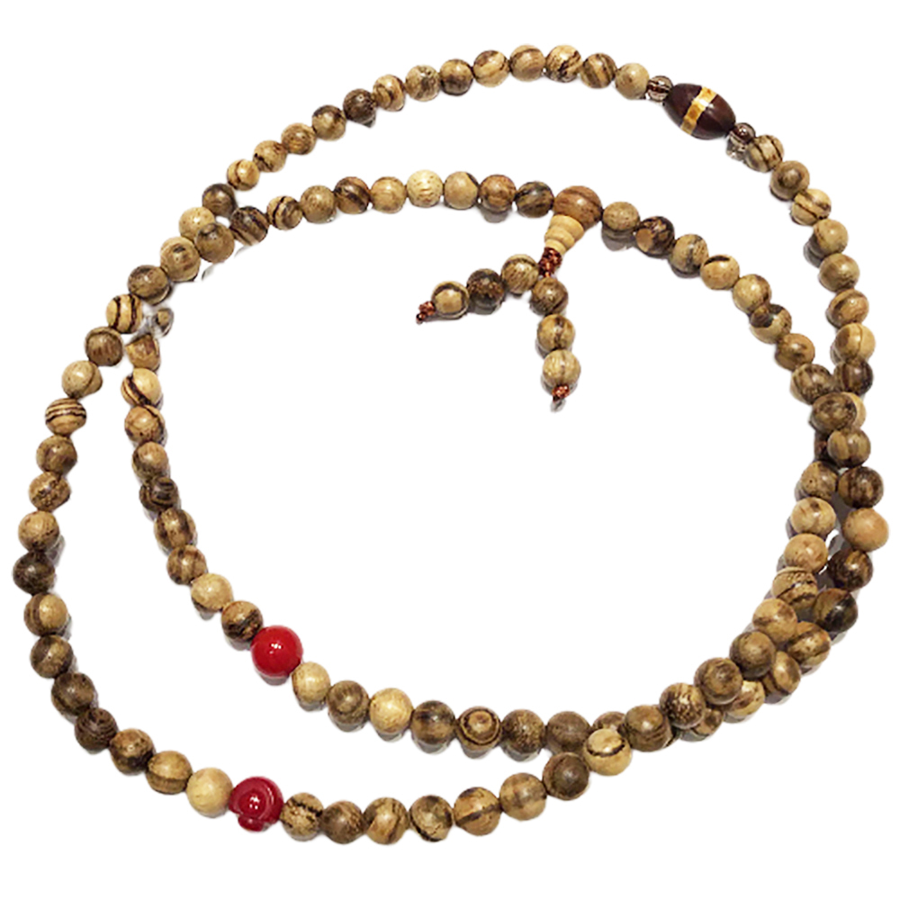 線珠+珊瑚+白沙沉香木108念珠6mm【十方】148139