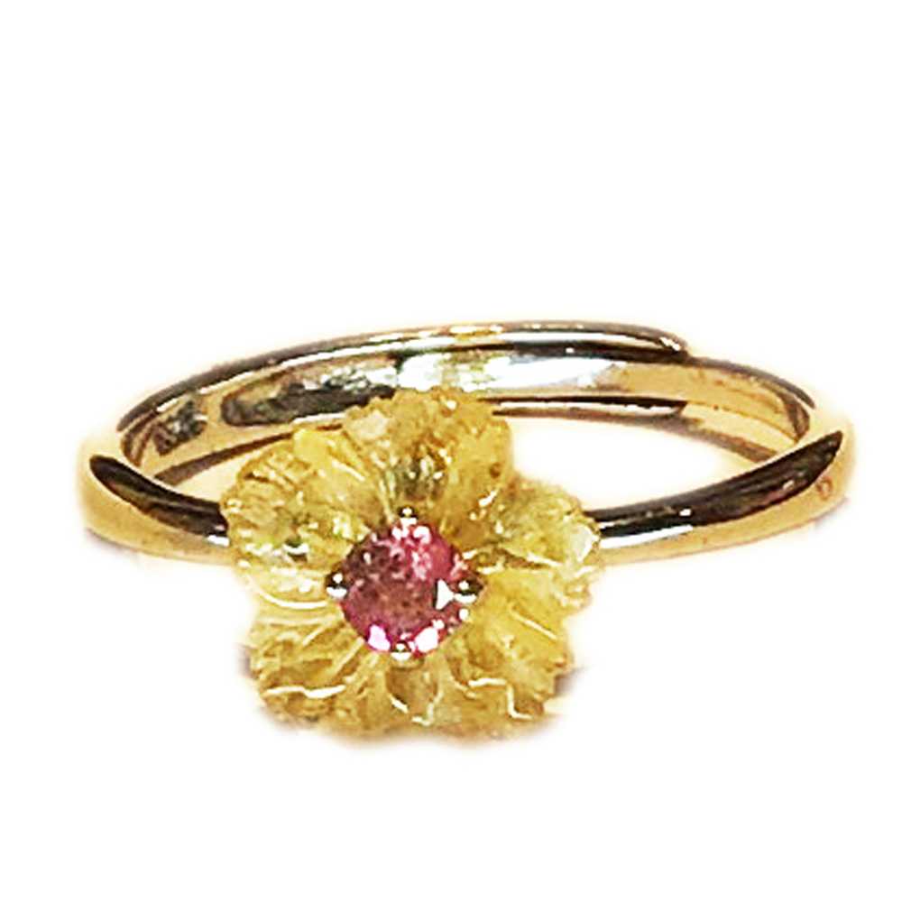 花朵 碧璽925純銀戒指【十方】148850