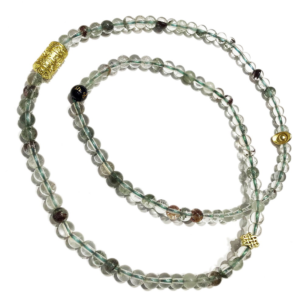 轉經輪 綠幽靈水晶108念珠5mm【十方】148784