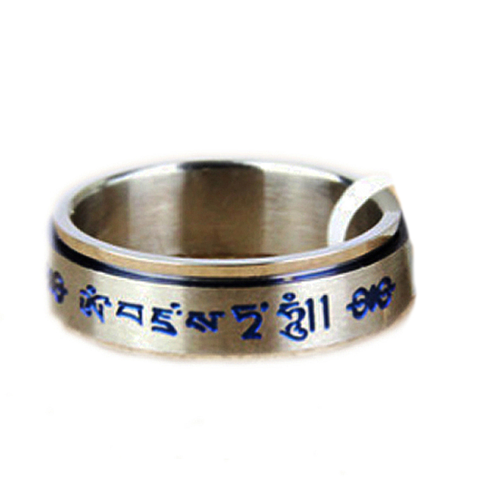 金剛薩埵心咒鈦鋼戒指9#【十方】149038