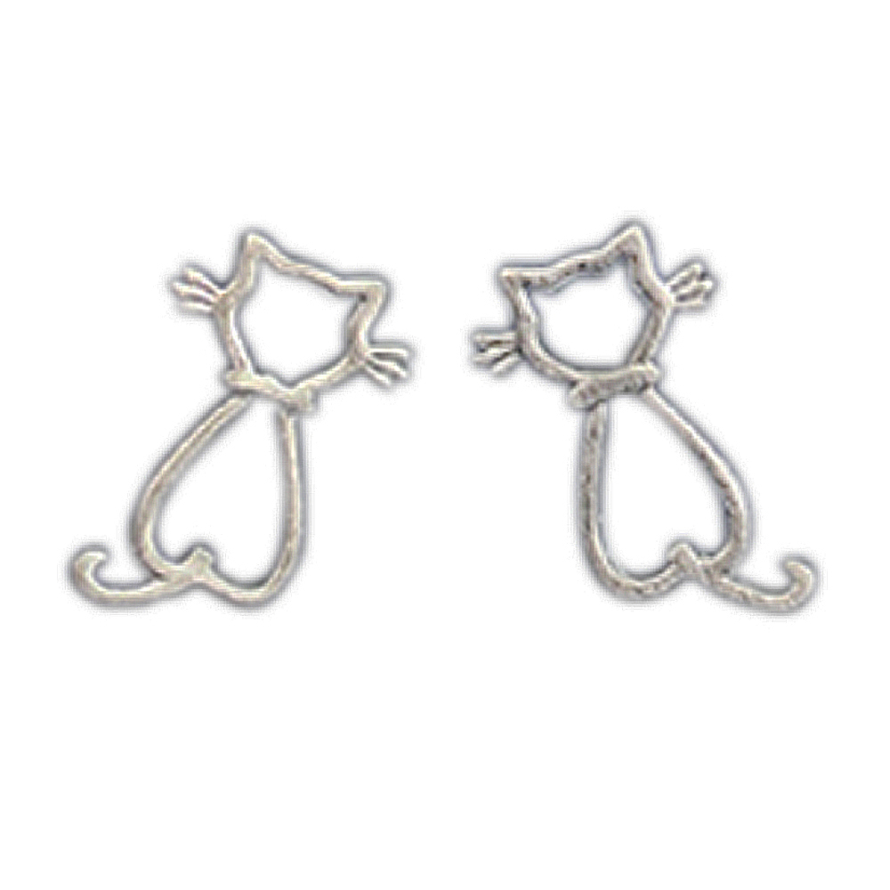 俏喵咪925純銀 耳針1對【十方】149278