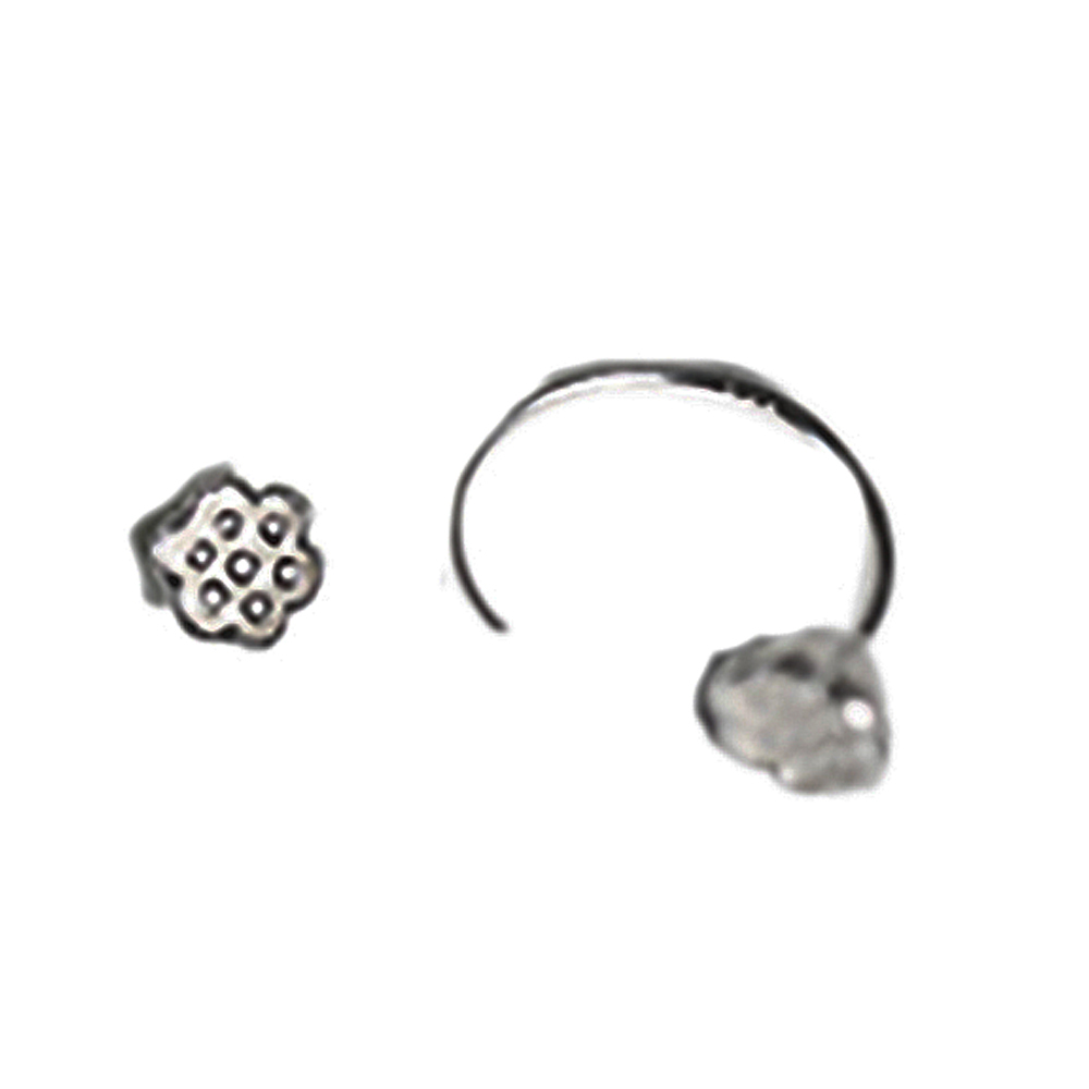 蓮蓬勾 925純銀 耳針1對【十方】149299