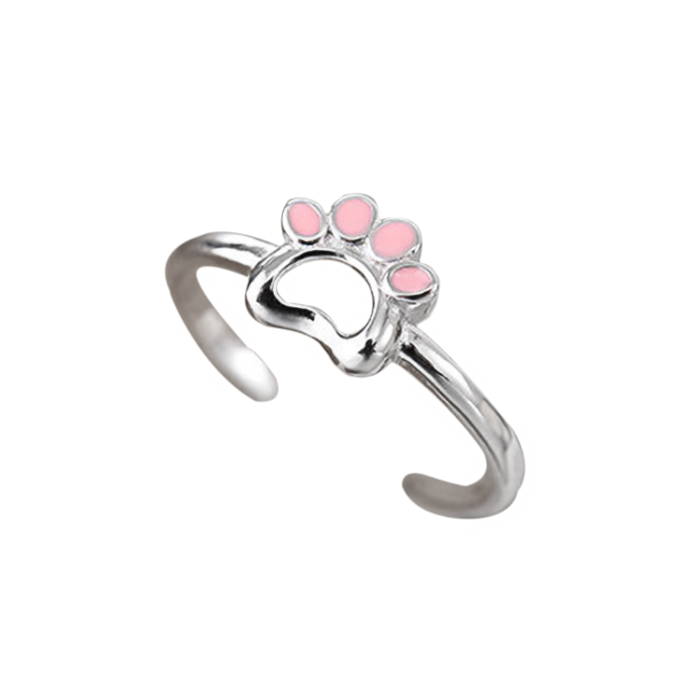 粉紅貓掌 925純銀 戒指【十方】149300