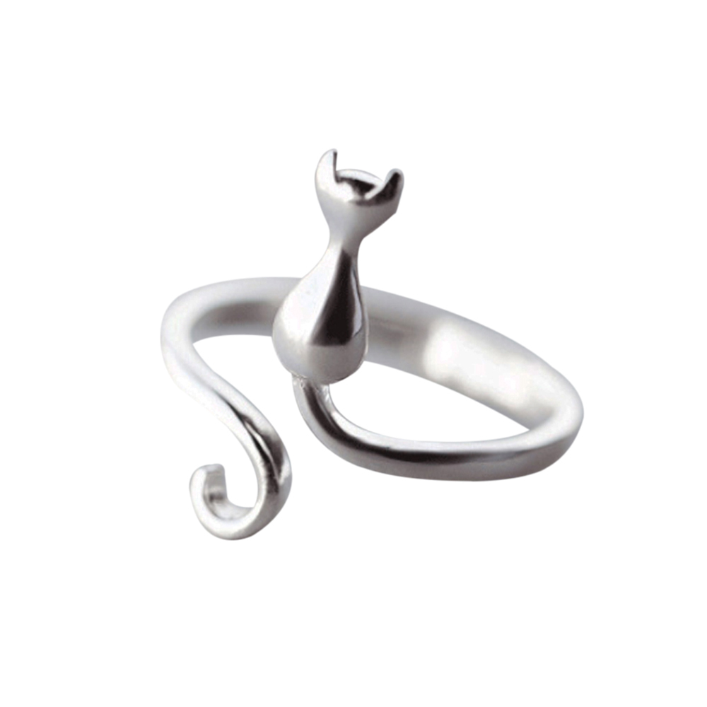 背影貓925純銀 戒指【十方】149353