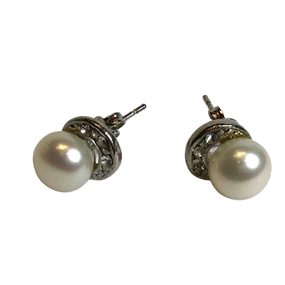 淡水珍珠耳環8.6mm【十方】150393