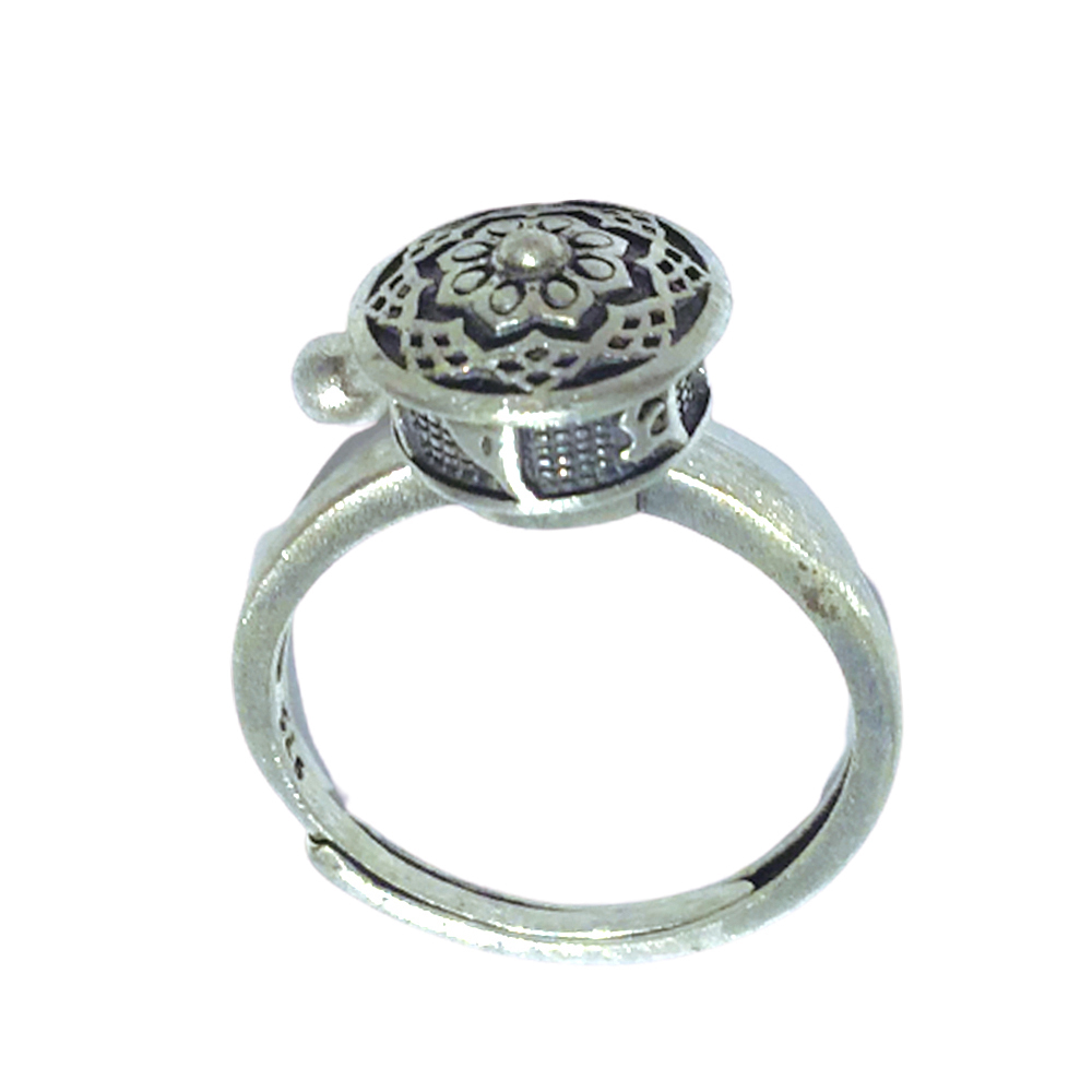 轉經輪925純銀戒【十方】150484