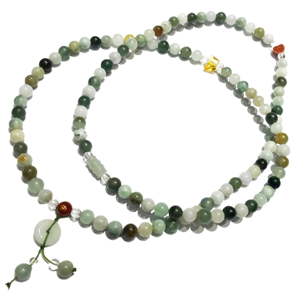 四寶+緬甸玉108念珠6mm【十方】150589