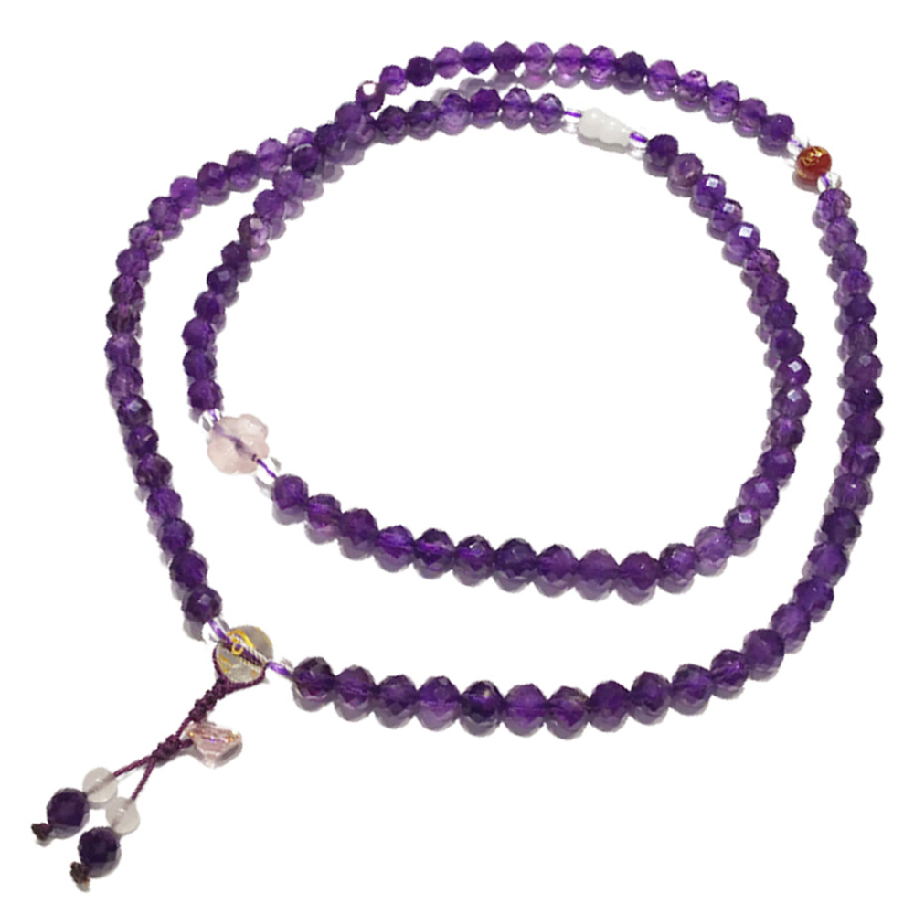 五寶+紫晶108念珠6mm【十方】150590