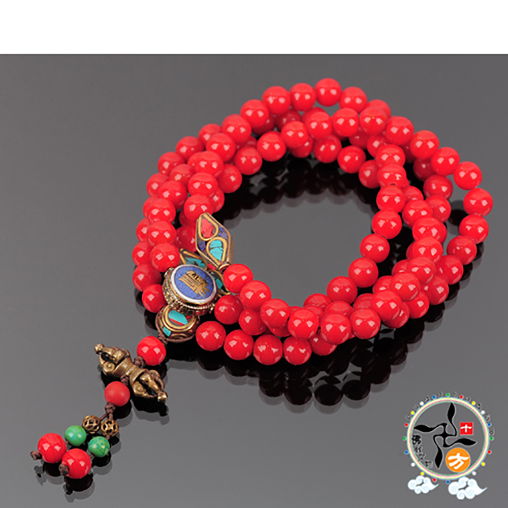 金剛杵+火山琉璃108念珠9mm【十方】150660